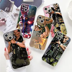 Case for iPhone 8 7 Plus 6S SE X XS 14 Pro 13 Mini XR 11 12 Pro Max Cover Arnold Schwarzenegger movie Commando 1985 Silicone