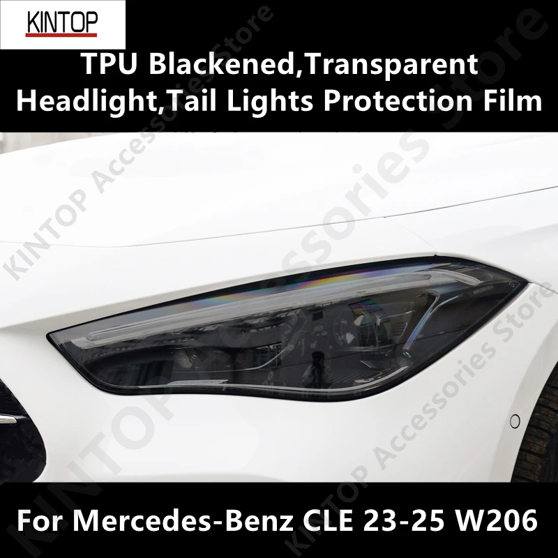 

Для Mercedes-Benz CLE 23-25 C236 A236 ТПУ черненый, прозрачная защитная пленка для фонарей, аксессуары для модификации защиты, ремонт