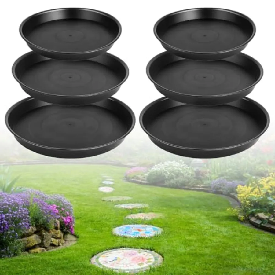 

6Pcs Round Stepping Stone Mold 3 Size Cement Molds for Concrete 10 11.4 12.6 Plastic Concrete Molds for Casting Garden Pavement