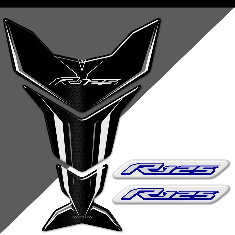 Emblem lencana tangki sepeda motor Pad untuk Yamaha YZF R125 R 125 pelindung stiker Decal Logo