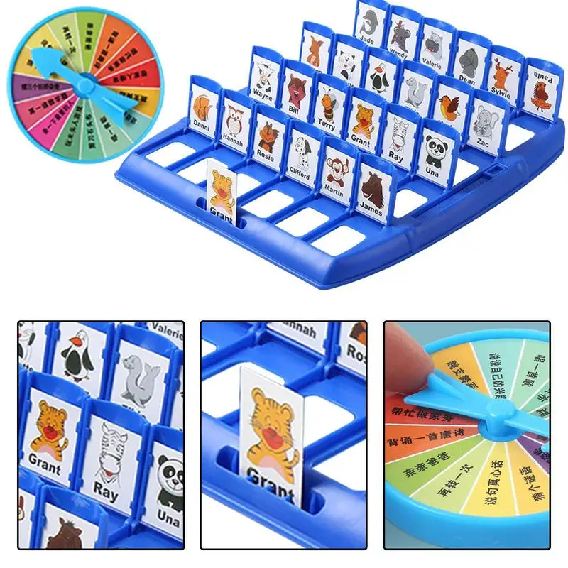 Guess Whoo I Am Board Game Parent-child Interaction Toy Uess Who Game Family Interation Card Toy Board Guessing Memory Training