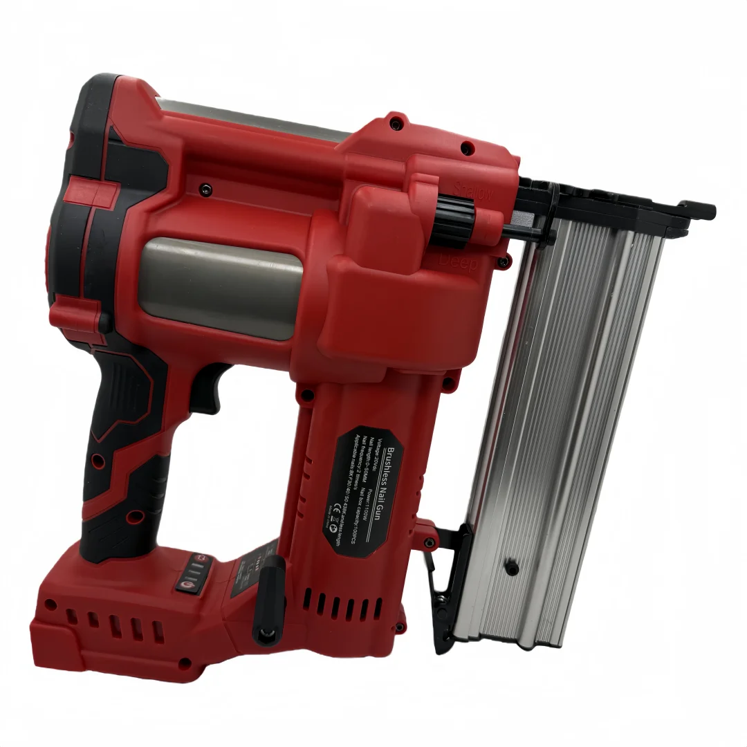 2-in-1 Cordless Brushless Nail Gun For Milwaukee 18V Batteries, Wireless Electric Tool Supports 10mm-50mm Nails