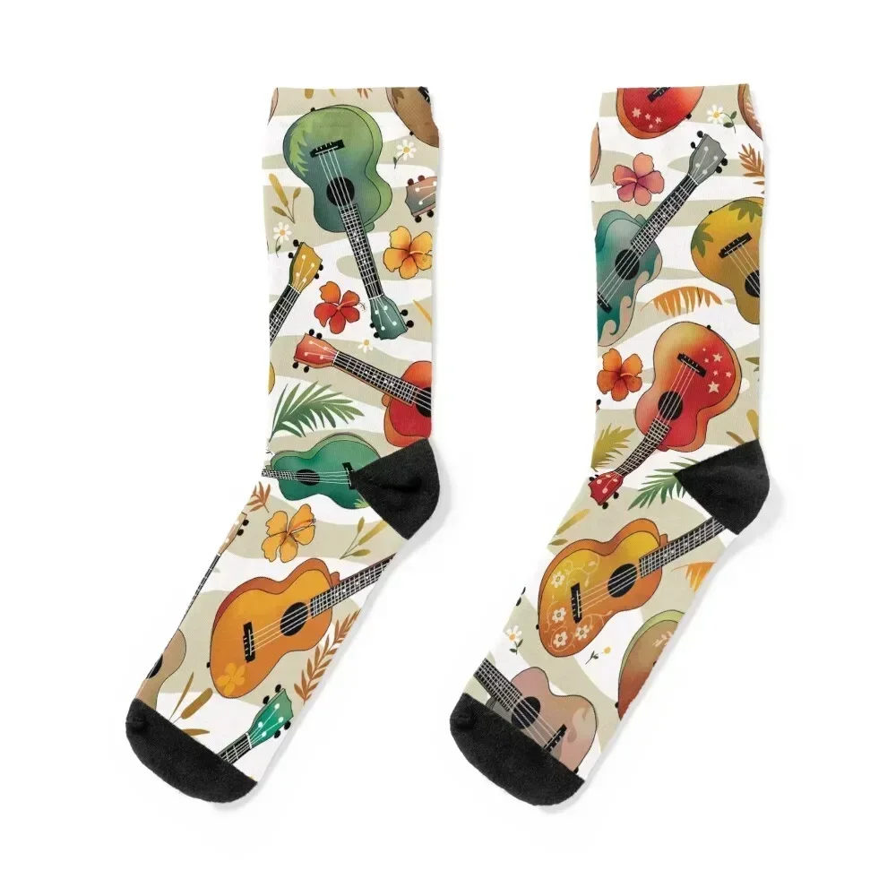 

Ukuleles Socks gifts Men's men cotton high quality Sports Socks Women's Men's kawaii Running hip hop Socks Woman Men's