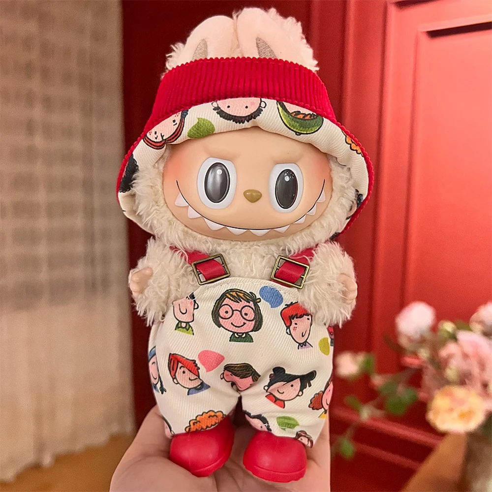 

Подходит для 17 см повязка на голову с бантом Labubu, аксессуары, одежда для куклы, брюки, юбка, аксессуары для одежды Labubu без кукол