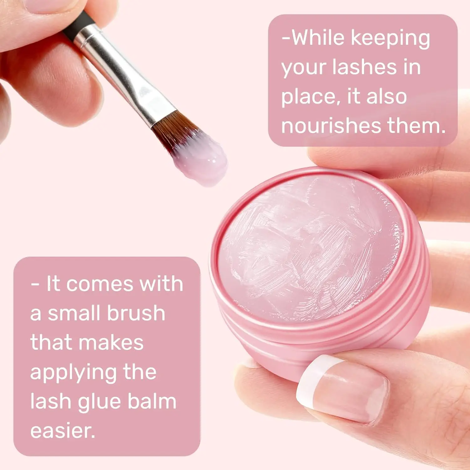 PERMANIA Lash Lift Glue Lash Lift Glue Balm Rosa Perfume Secagem Rápida Bálsamo Adesivo para Perming de Cílios e Laminação de Sobrancelhas