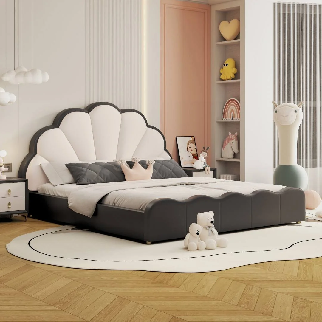 Kid Bed Bedroom Furniture Set Pink Cute Children's Bed Modern Simple Upholstered Single Bed for Kid Home Furniturepromote sales