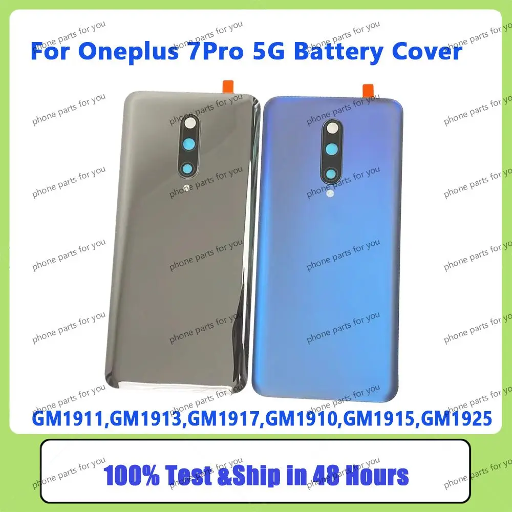 

A+++ Gorilla Glass 5 Back Cover For OnePlus 7 Pro Battery Cover Rear Housing Cover 7 Pro 5G Back Door Replacement Case