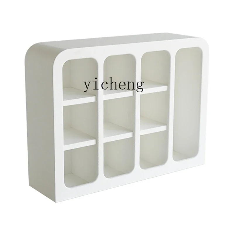 Zk Simple Storage Cabinet Living Room Lattice Frame Storage Rack Closet Desktop Storage Display Cabinet