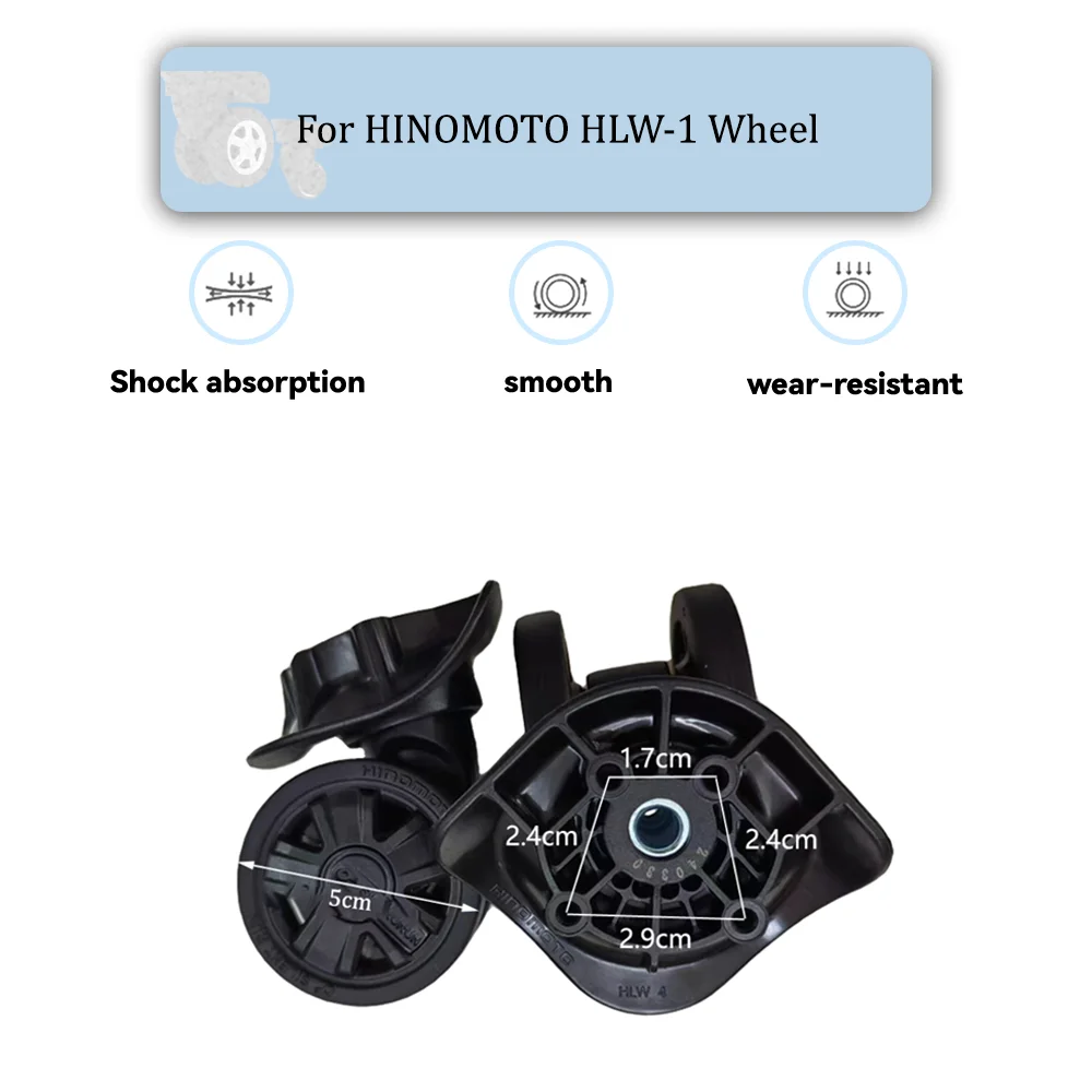 

For HINOMOTO HLW-1 Universal Wheel Replacement Suitcase Silent Smooth Convenient Shock Absorbing Rotating Accessories Wheels