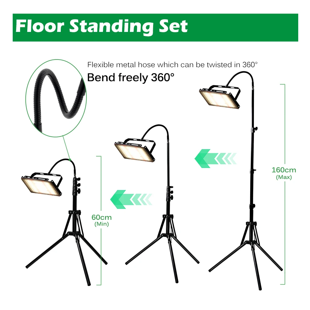 Grow Light LED 220V Full Spectrum Phytolamp For Plant 50W/100W/150W Growing Lamps With Tripod/Desktop Clip Greenhous Plant Light