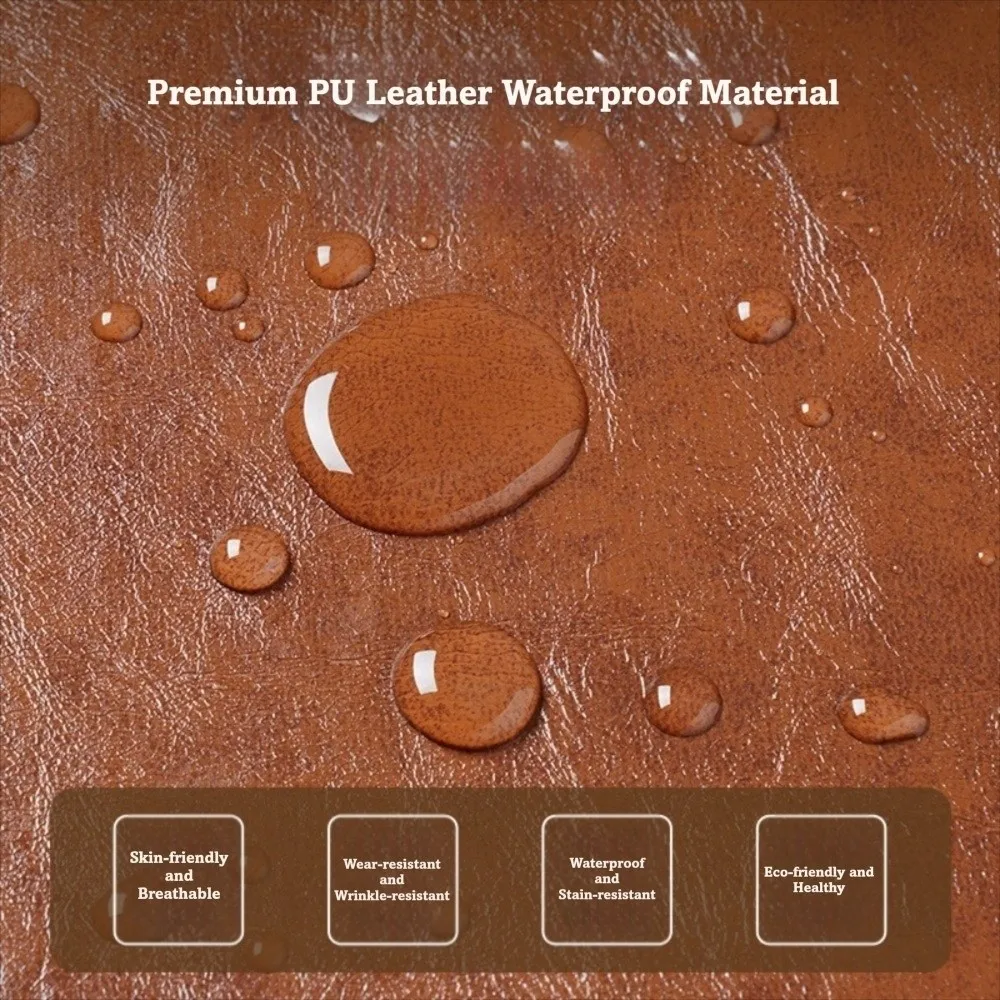 40×40cm/45×45cm PU Leather Seat Cushion High Resilience Memory Foam Dining Chair Cushion Breathable Waterproof Chair Seat Pad