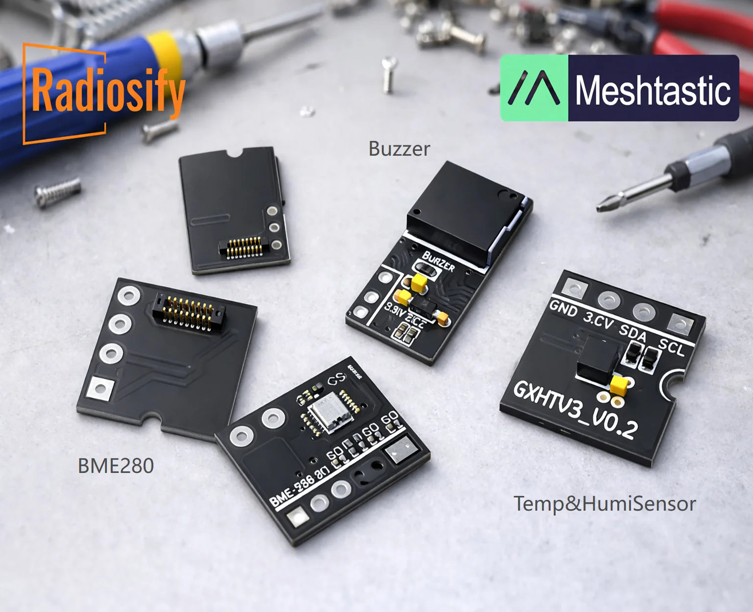 Heltec QuickLink Sensor Module GXHTC3 Temp Humi Sensor BME280 Barometer Buzzer Grove I2C for IoT Dev Board