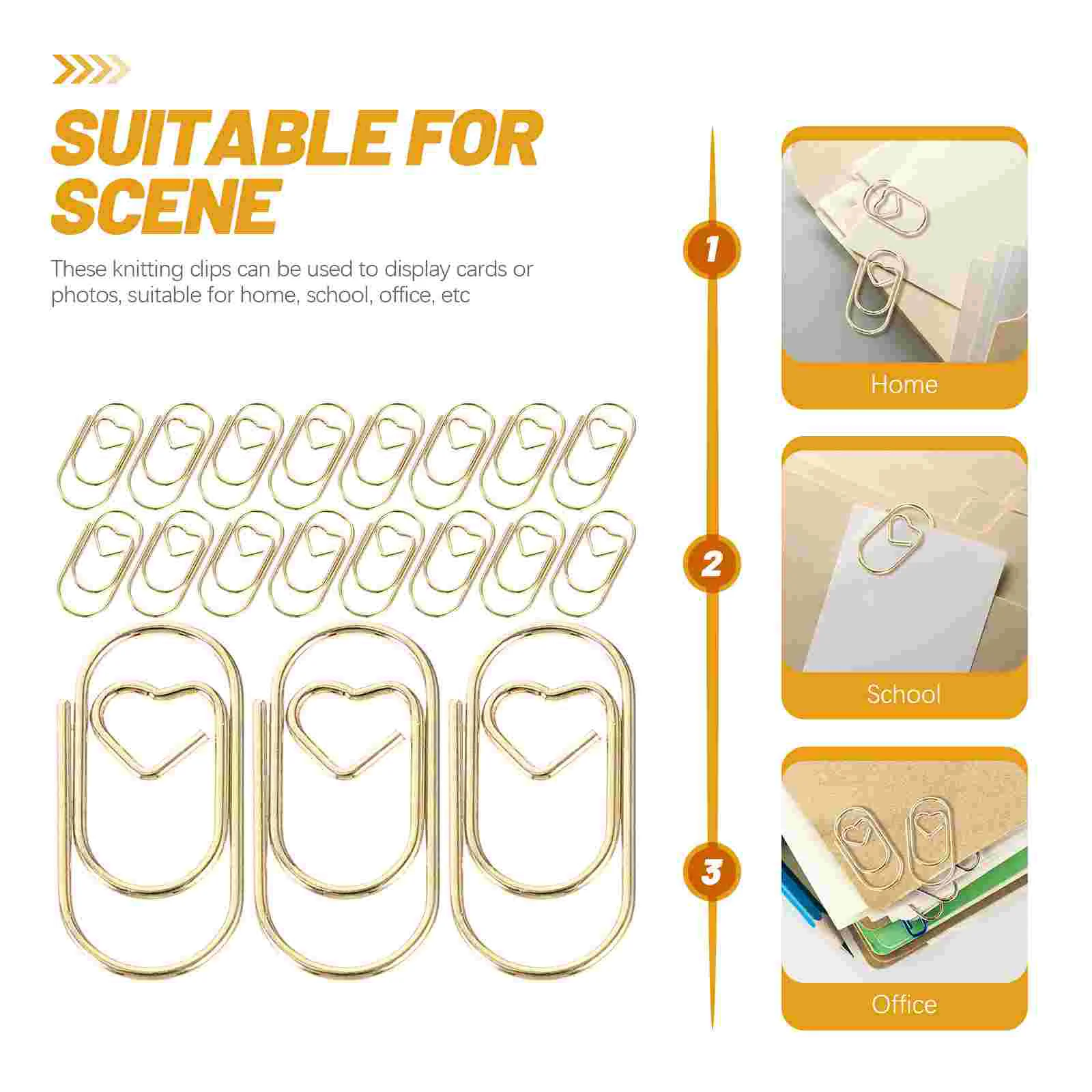  100 Pcs Heart-shaped Metal Mini Paper Clip Child Assorted Multi-use Craft Clips