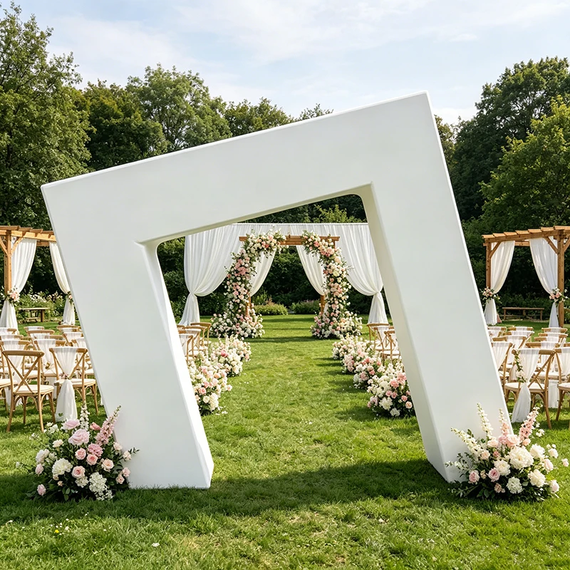 

3D Aluminium Backdrop Stand 6.5x6.5 Ft Tilt Door for Birthday Party Wedding Baby Showers Photo Booth Decoration