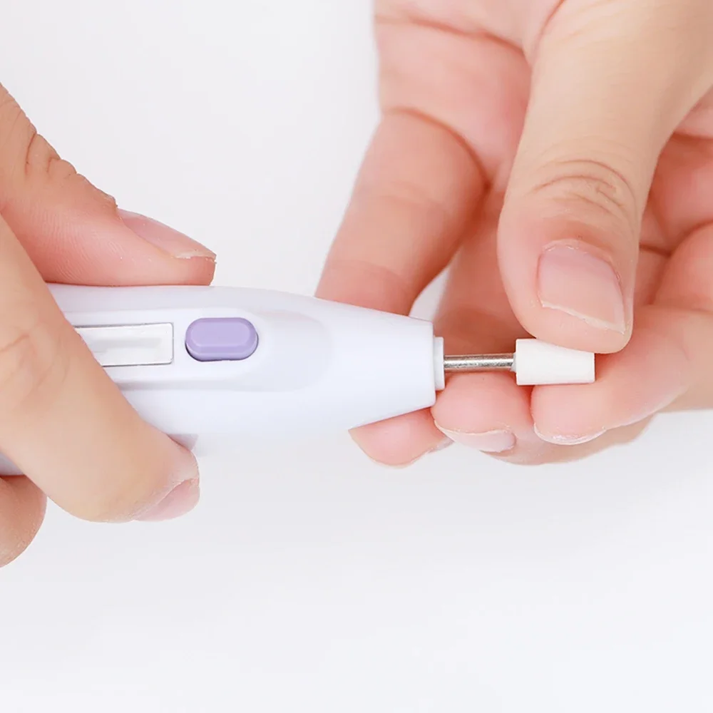 Elektrisches Nagelbohrer-Set, Nagelfeilen mit 5 austauschbaren Bohrern zum Peeling, Schleifen, Polieren, Entfernen von Acryl-Gel-Nägeln