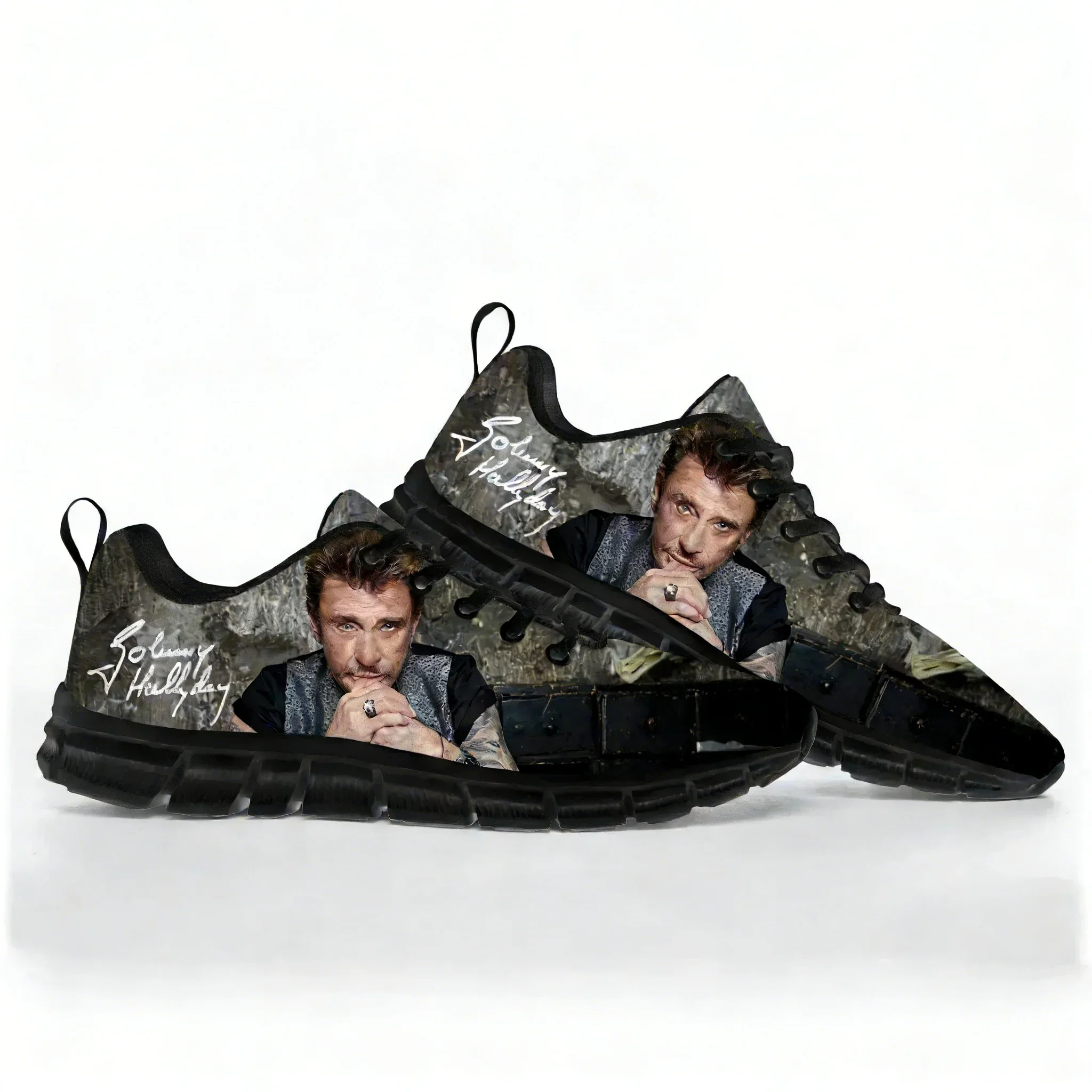 

Hot Johnny Hallyday Rock Singer Sports Shoes Mens Womens Teenager Sneakers Pattern Custom Couple Latest High Quality Shoes