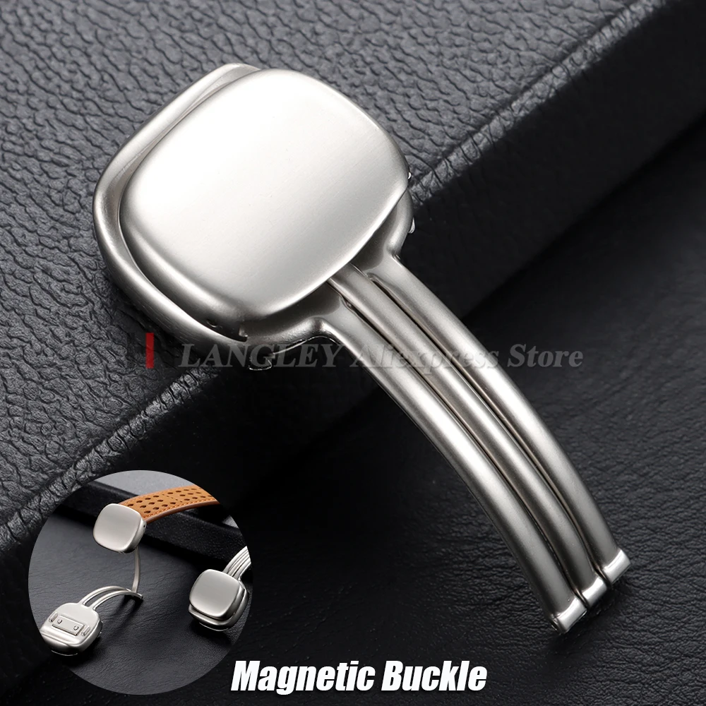 20 mm magnetische Metall-Zink-Legierungs-Armbandverschlüsse für Ultra Watch Edelstahl-Faltschließe Smart WatchBand Button Uhrenzubehör