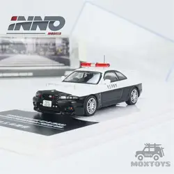 Inno 1:64 nissan skyline gtr r33 sathdidtill日本の警察ダイキャストモデルカー