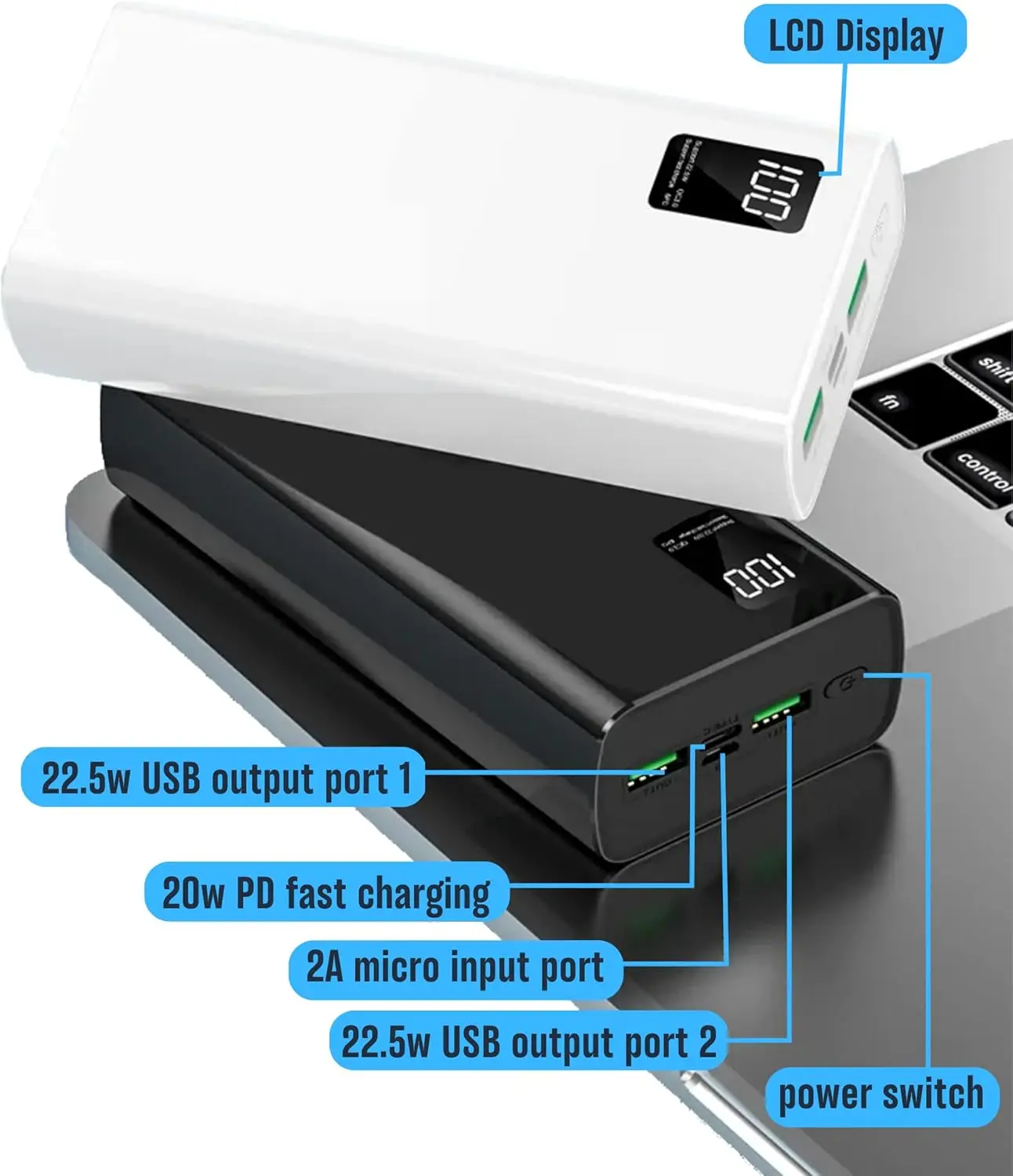 200000 Banco de energía mAh, 120W, carga rápida, cargador de batería portátil de alta capacidad, Banco de energía móvil para iPhone, Samsung, Huawei, xiaomi