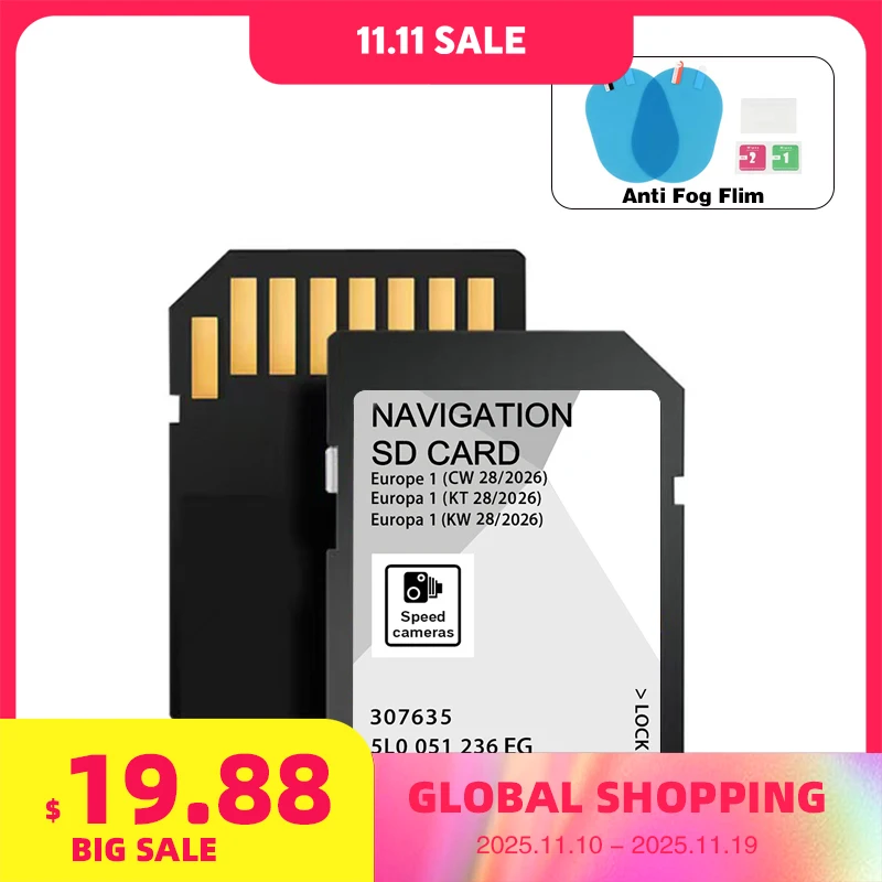 

2026 for Skoda Octavia Superb Fabia Amundsen GEN2 MIB2 Sat Nav Navigation SD Card UK Europe Map A1 5L0051236EG