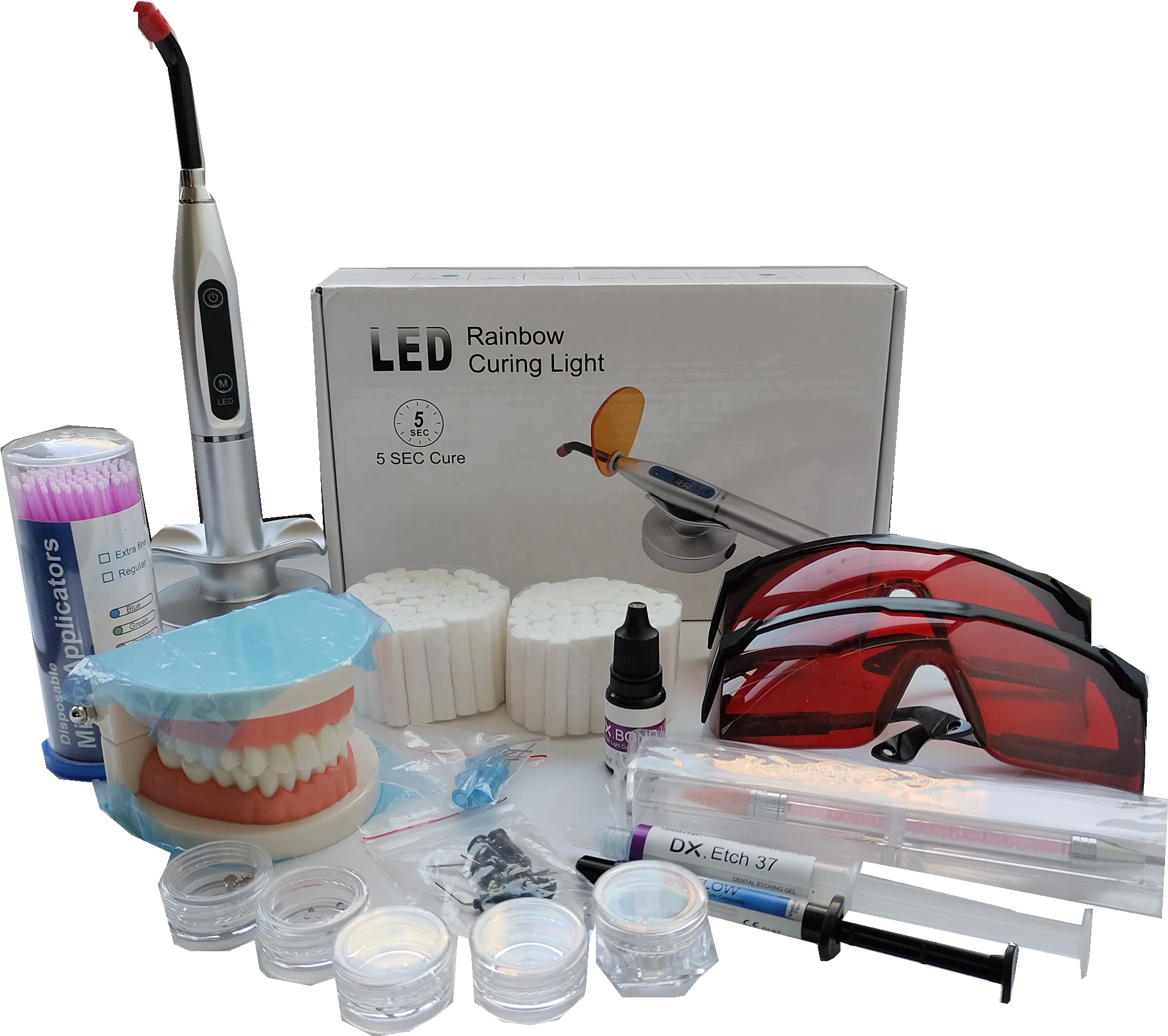 

A Kit Crystals Light Cure Flowables Professionals 18k Gold Teeths Whitenings Diy Tooths Gem Adhesives Kit