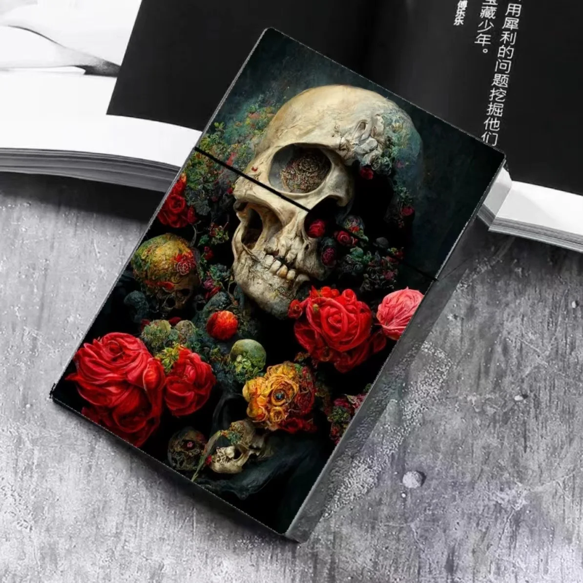 Scary Style For 8mm Plastic Cigarette Box 20Pcs Big capacity Ghost Skull Cigarette case Halloween Decoration Smoking Tools