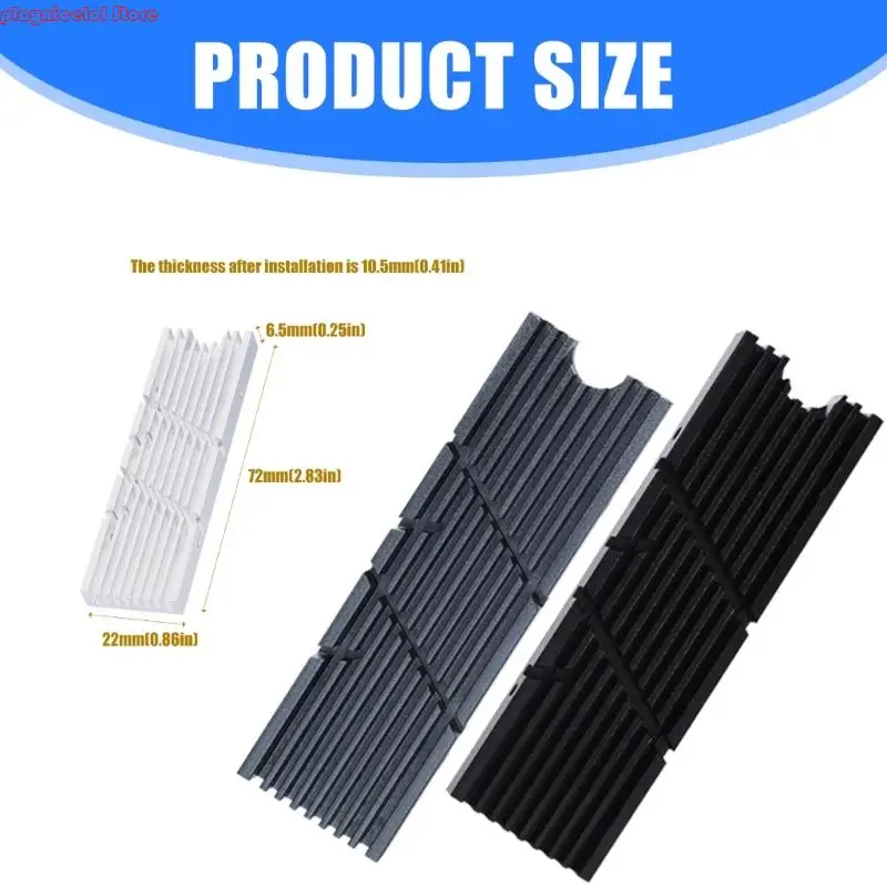 E8BA M.2 2280 SSD 알루미늄 히트 싱크 열 소산 실리콘 패드 포함 게이머