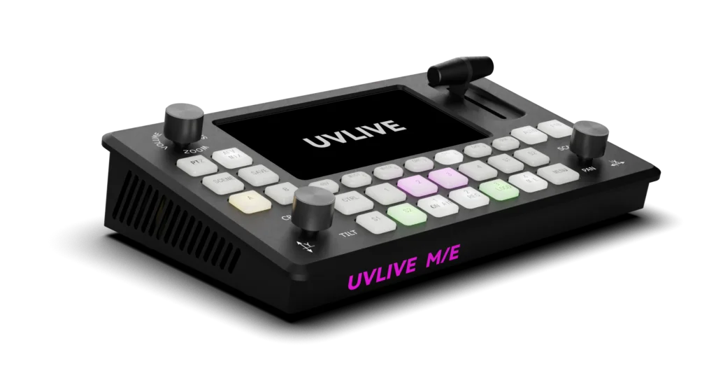 UVLIVE M/E Video Switcher Dual Channel Mixer Multifunctional Live Streaming Switcher Portable Hot 4*HDMI- Input