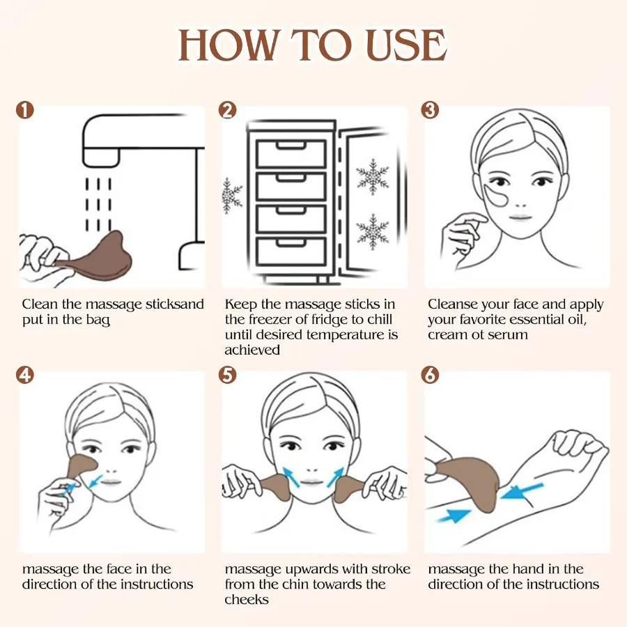 Cryo Sticks for Face Gua Sha and Massage 2in1 Ice GlobesFacial Skin Care Tools for Women Cold Globes for Facials Cooling Face G