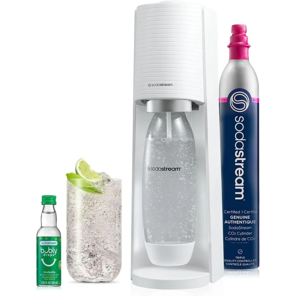 

Terra Sparkling Water Maker (White) with CO2, DWS Bottle and Bubly Drop