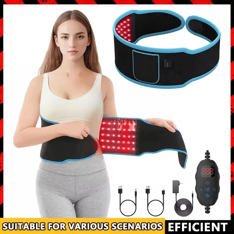 

Пояс для светотерапии красным и инфракрасным светом 850 нм 660 нм, LED-устройство для красоты, для сжигания жира, обертывание для лица, пояс для похудения, тепловой пояс для талии, для всего тела