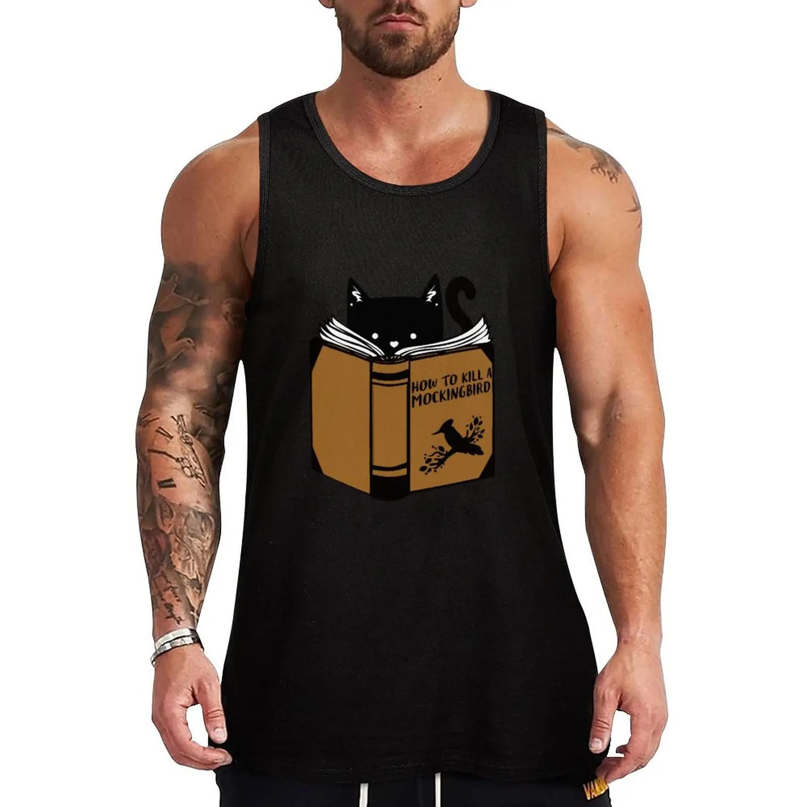 Camiseta clásica To Kill A Mockingbird - Camiseta sin mangas con diseño de gato leyendo un libro How To Kill A Mocking Bird