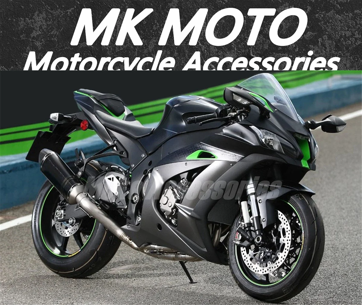 Moke moto Motorcycle Fairings Kit Fit For zx-10r 2016 2017 2018 2019 2020 Ninja Bodywork Set ABS injection Black Green New