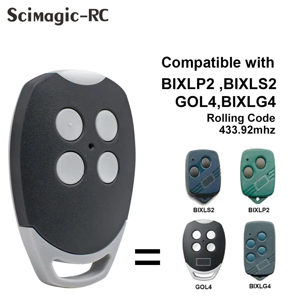 Für Rolling GOL4 433,92 MHz Garagentor-Fernbedienung 4-Tasten-Sender für GOL 4 Motor 433 Batterie Inklusive