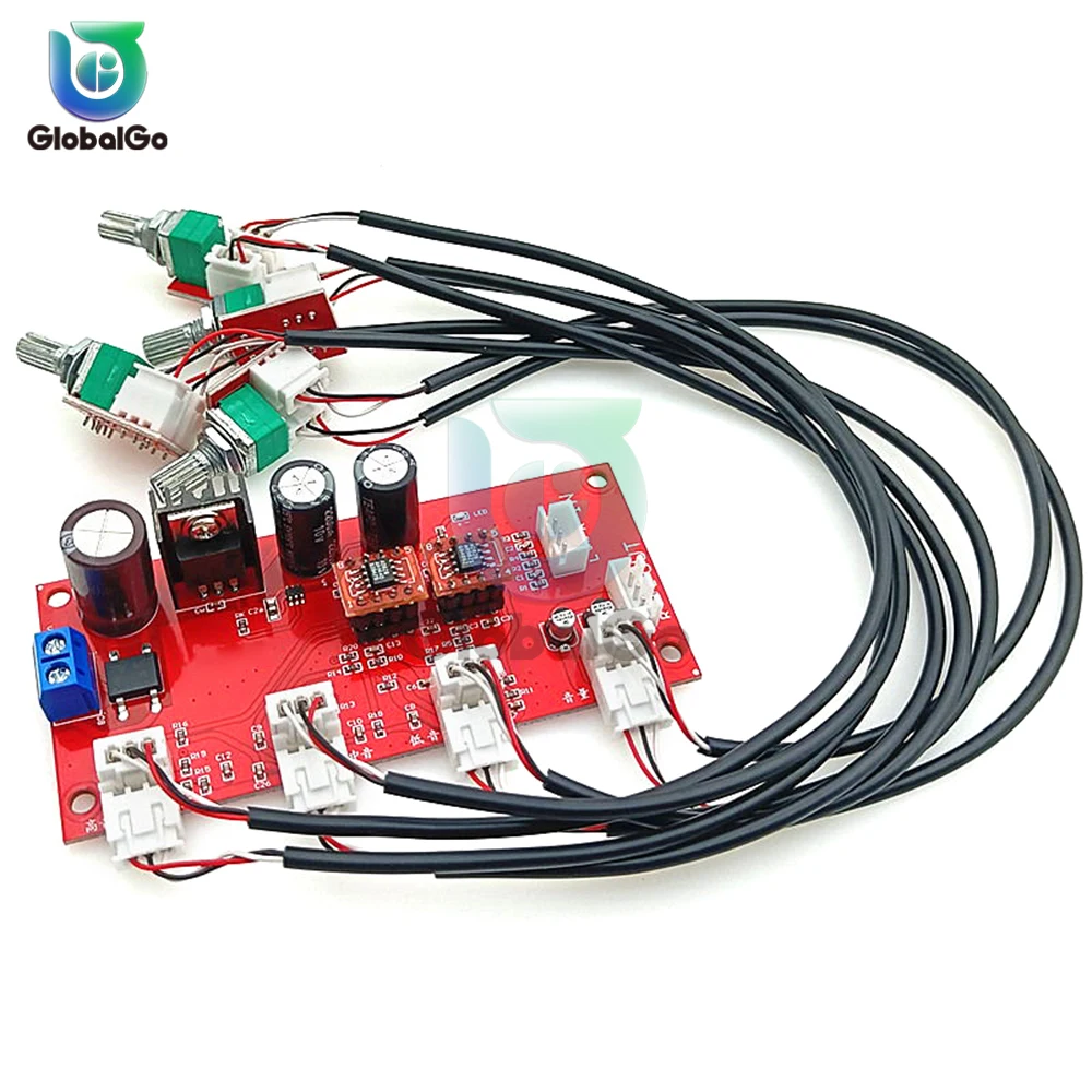 AD828 HIFI Stereo Preamp Amplifier Board Volume Tone Control Sound Adjustment Preamplifier Treble Balance Bass Board