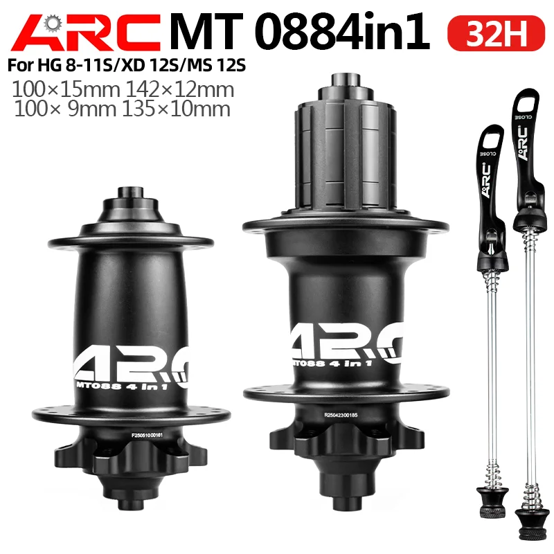 

ARC MT088 4in1 HUB Aluminum Alloy 8-12S 32 Holes HUB 142mm 135mm Bearing Hub Front Rear Road Bike Hubs bicycle accessories