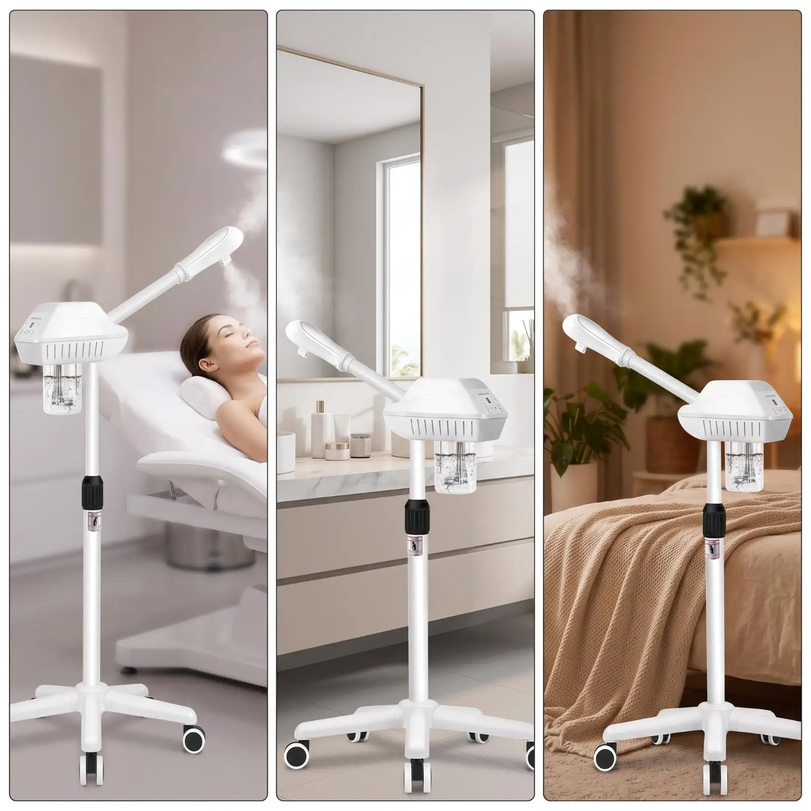 face-steamer-with-rounded-steam-arm-and-lockable-wheels-for-comfortable-seated-skincare-sessions