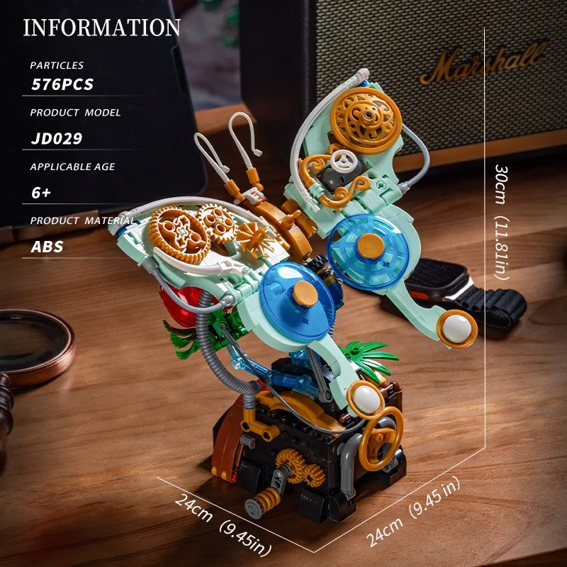 MOC – blocs de construction mécaniques papillon, idées de Collection d'insectes Steampunk, modèle Mecha Gear Linkage Puzzle, jouet à monter soi-même, cadeau pour enfants