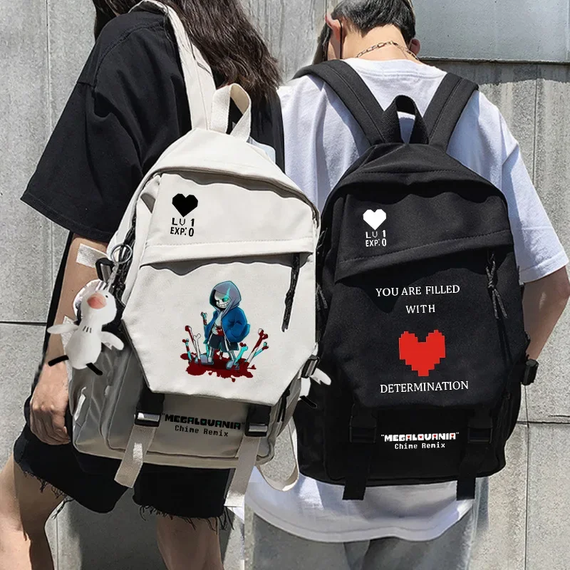 Undertale Sans Skull Zaino Studenti Borsa da scuola carina Kawaii Ragazze Ragazzi Zaino Laptop Moda femminile Anime Borse per libri
