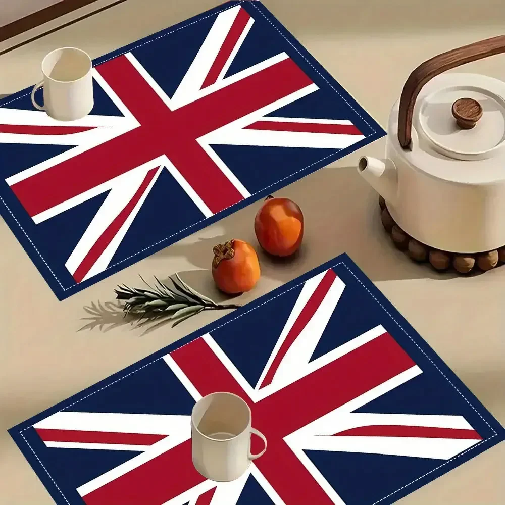 Union Jack Placemats 4pcs, Heat-Insulating & Washable Placemats , Everyday Home  Dining Table Decor