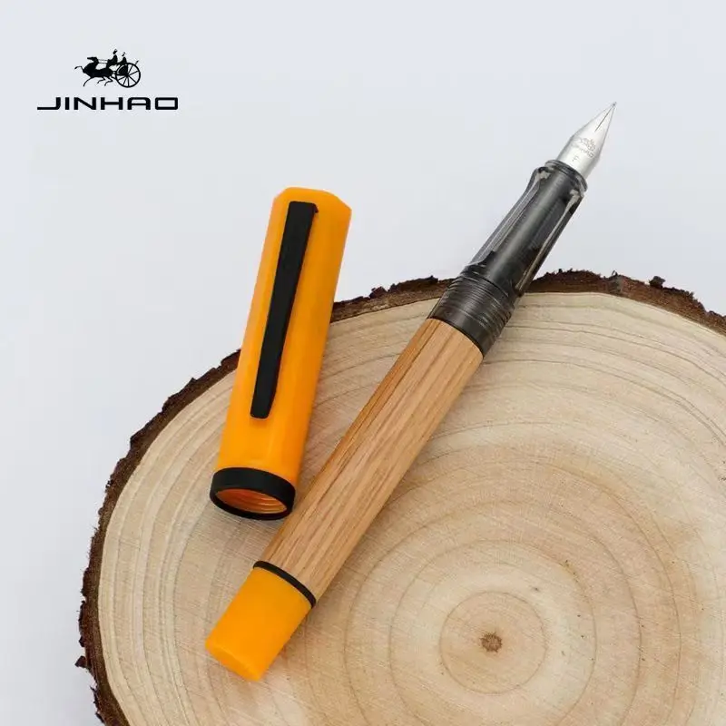 

Ручка Jinhao 58, новая деревянная тренировочная ручка для студентов, пишущая ортографическая ручка для учащихся начальной школы третьего класса, дуб