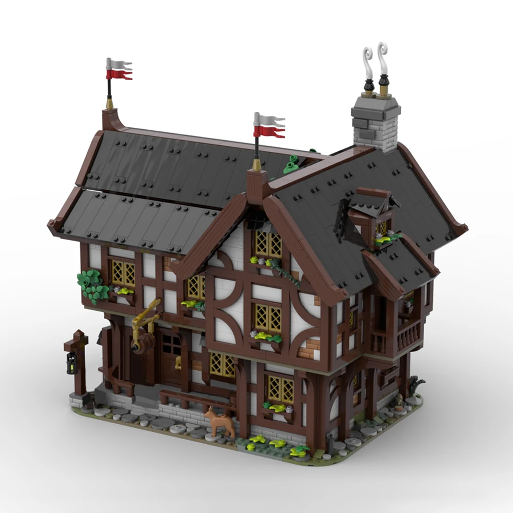 

3992 шт. MOC средневековая архитектура модель отеля DIY собранный замок модульные строительные блоки детские игрушки коллекция для взрослых подарок