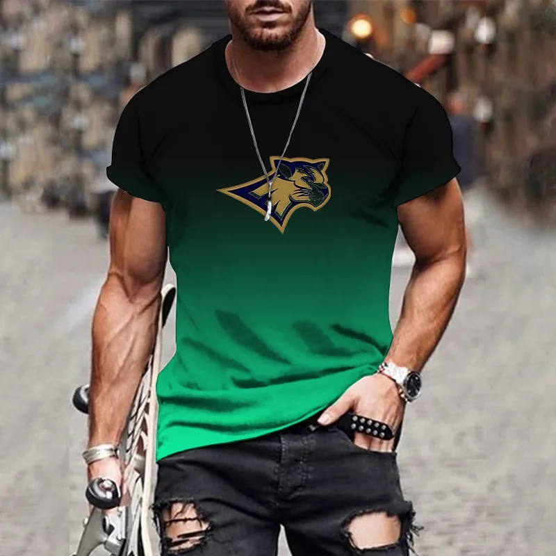Nueva camiseta de moda de verano de manga corta para hombre con estampado degradado 3D،ropa de calle غير رسمية، #2
