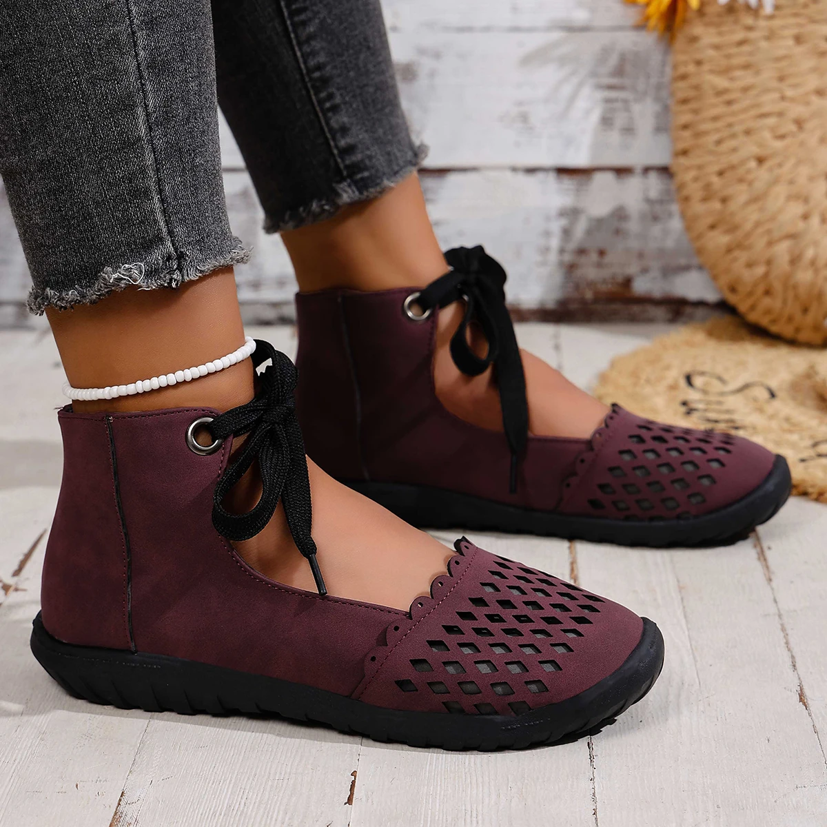 Fashion Women Loafers 2025 New Breathable Sandals Spring Autumn Large Size Sneakers of Sport Luxury Comfort Flats Shoes Women view 6