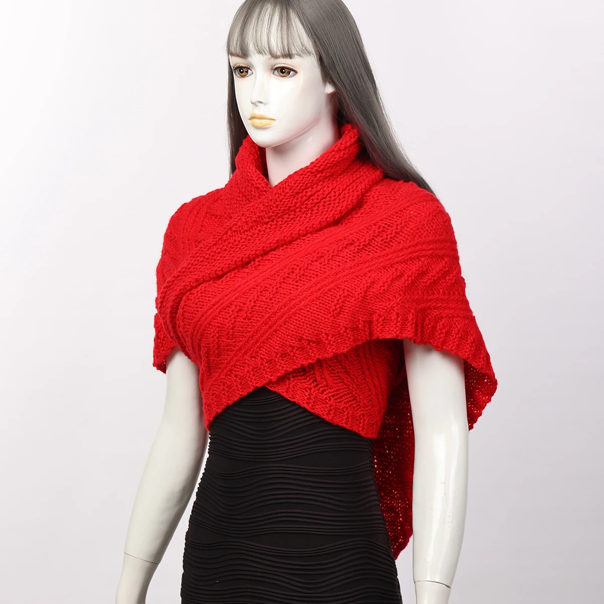 Pirate Scarf for Women Vintage Highlands Shawl Cowl Wrap Knit Shoulder Warmer Triangle Sweater Wrap Scarf