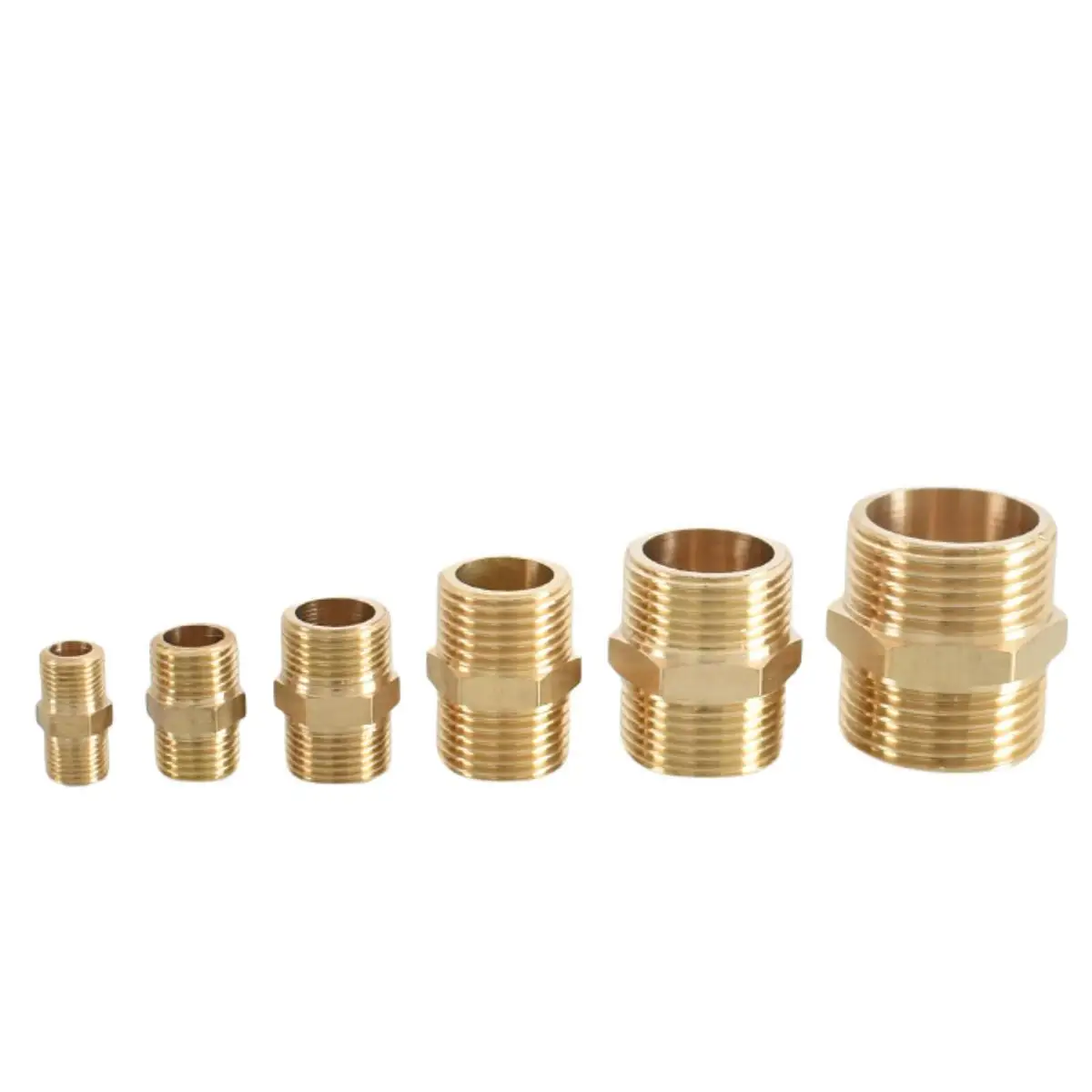 Brass Pipe Hex Nipple Fitting 1/8\