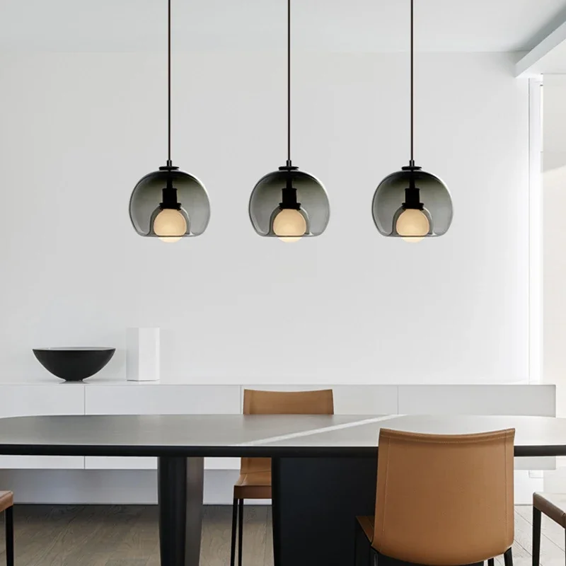 Italian Glass Pendant Light for Dining Room Bedroom Living Room Kitchen Modern Home Decor LED