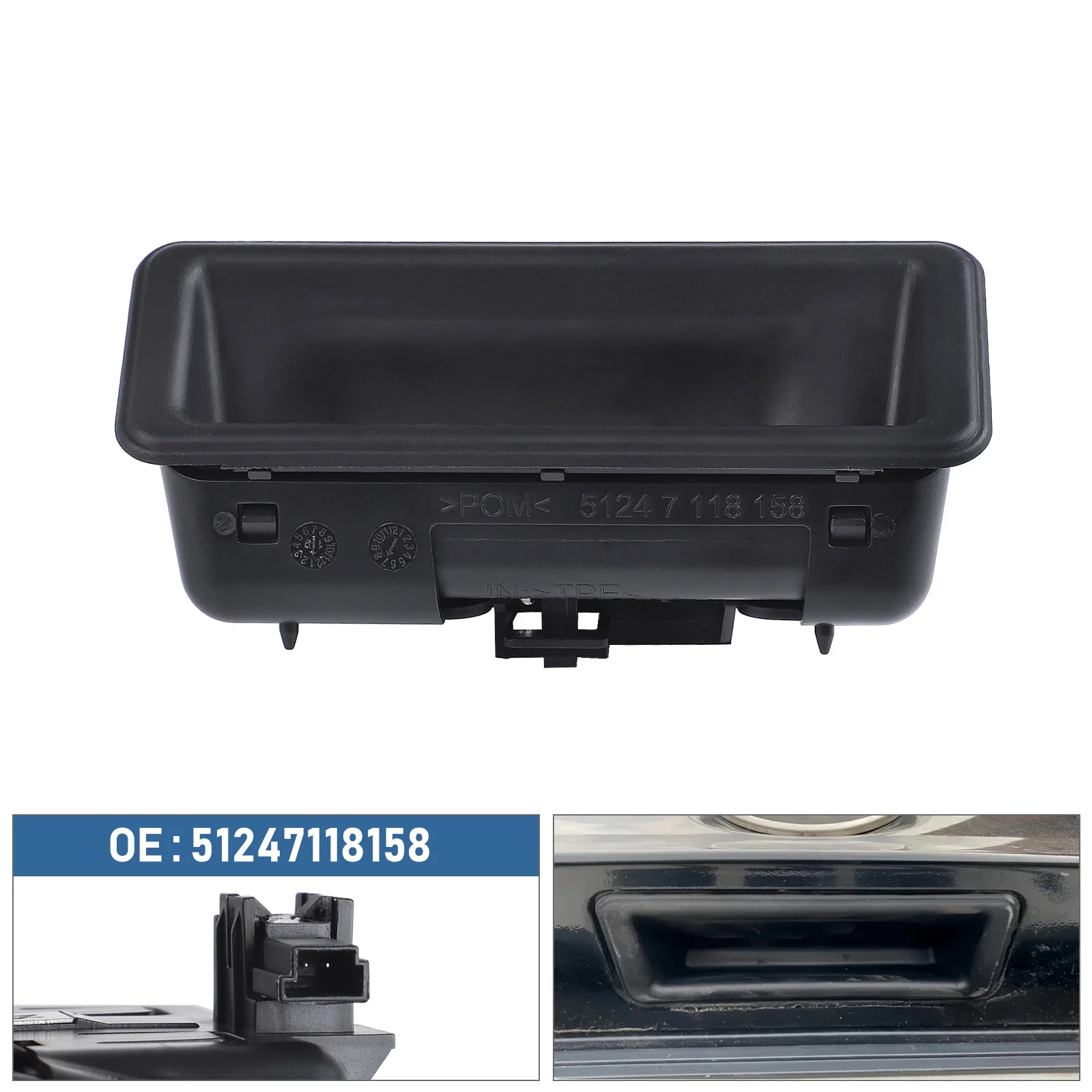 

Rear Trunk Lid Boot Tailgate Switch Handle OEM 51247118158 For BMW 1 3 5 Series X1 X5 X6 E82 E88 E90 E91 E92 E93 E60 E84 E70 E71