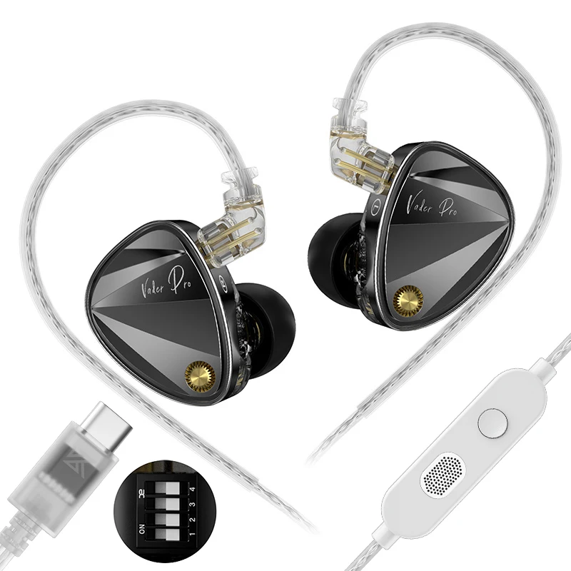 Kz Vader pro in-ear monitor hifi hoofdtelefoon echt gebalanceerde high-end 6-driver dynamische iem hoofdtelefoon aanpassing schakelaar hoofdtelefoon