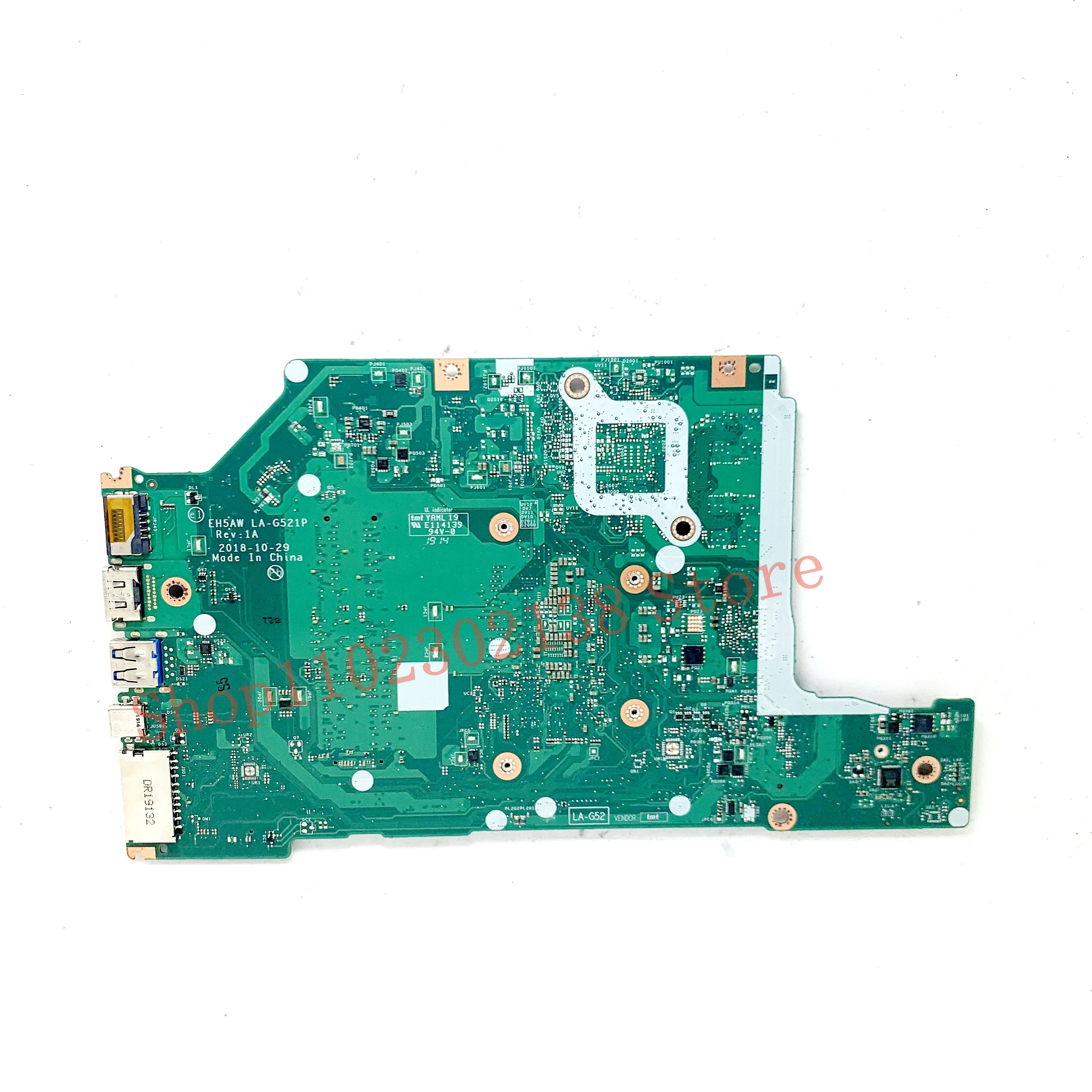 EH5AW LA-G521P With SRD1V I3-8145U CPU Mainboard For ACER ASPIRE A515-52 A515-52G Laptop Motherboard NBH1611001 100% Full Tested